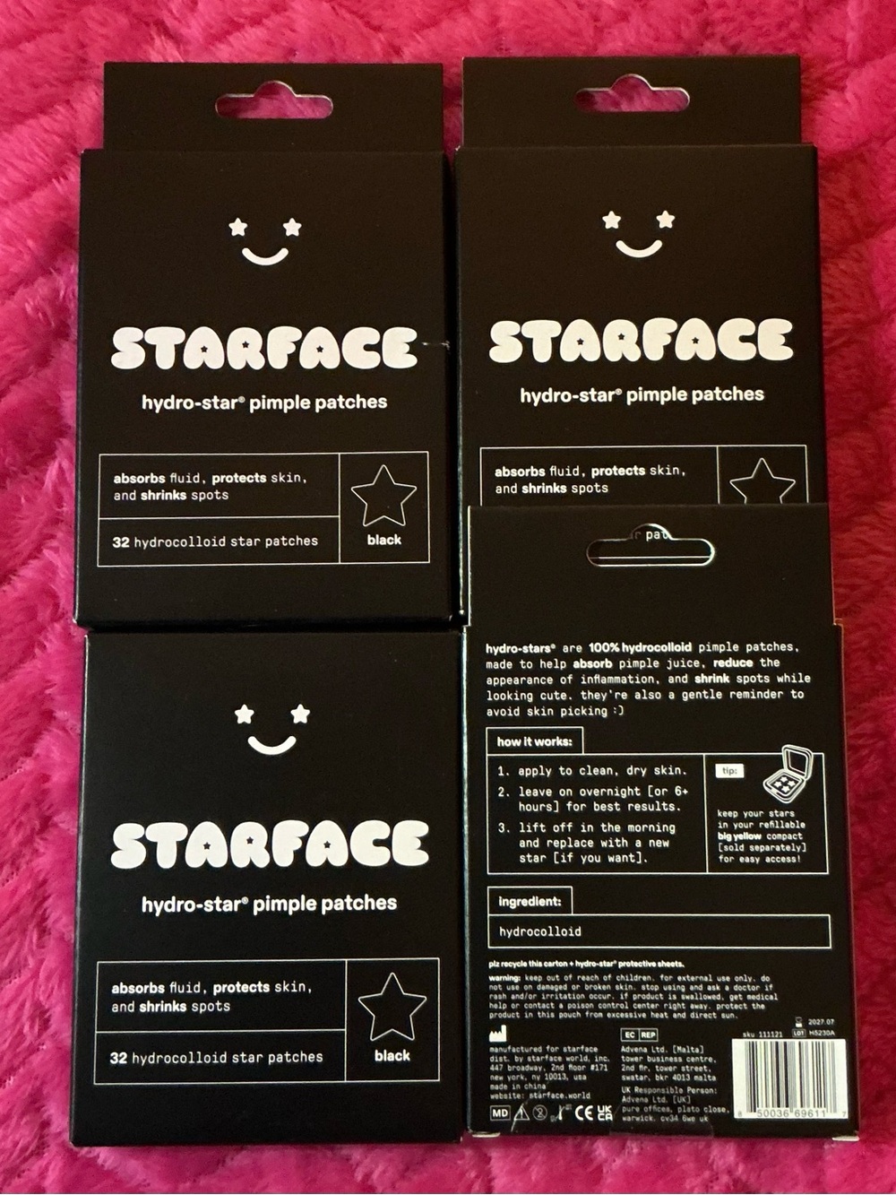 STARFACE Black Hydro-Star Pimple Patches - 32 Count